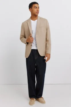 Blazer en lin et coton