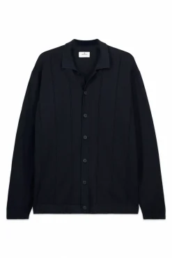 Cardigan à boutons col polo