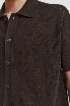 Cardigan à feuilles