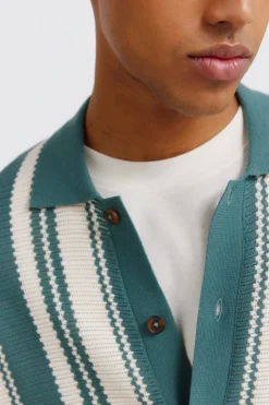 Cardigan à rayures à boutons