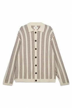 Cardigan à rayures fantaisie