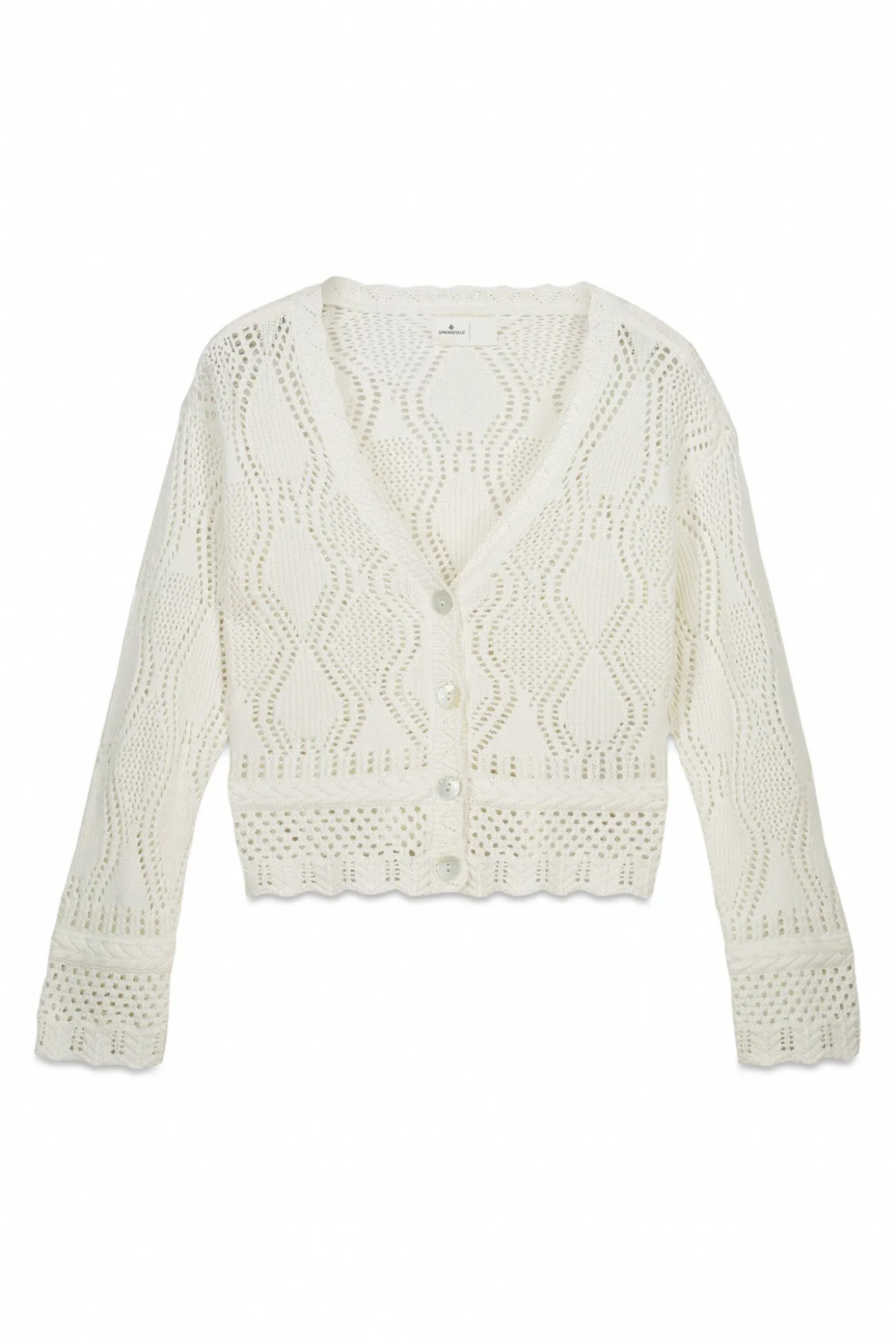 Cardigan pointelle