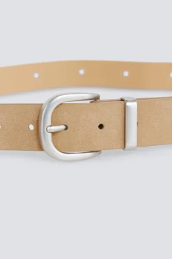 Ceinture à clous en daim