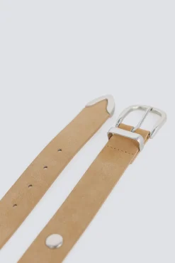 Ceinture à clous en daim