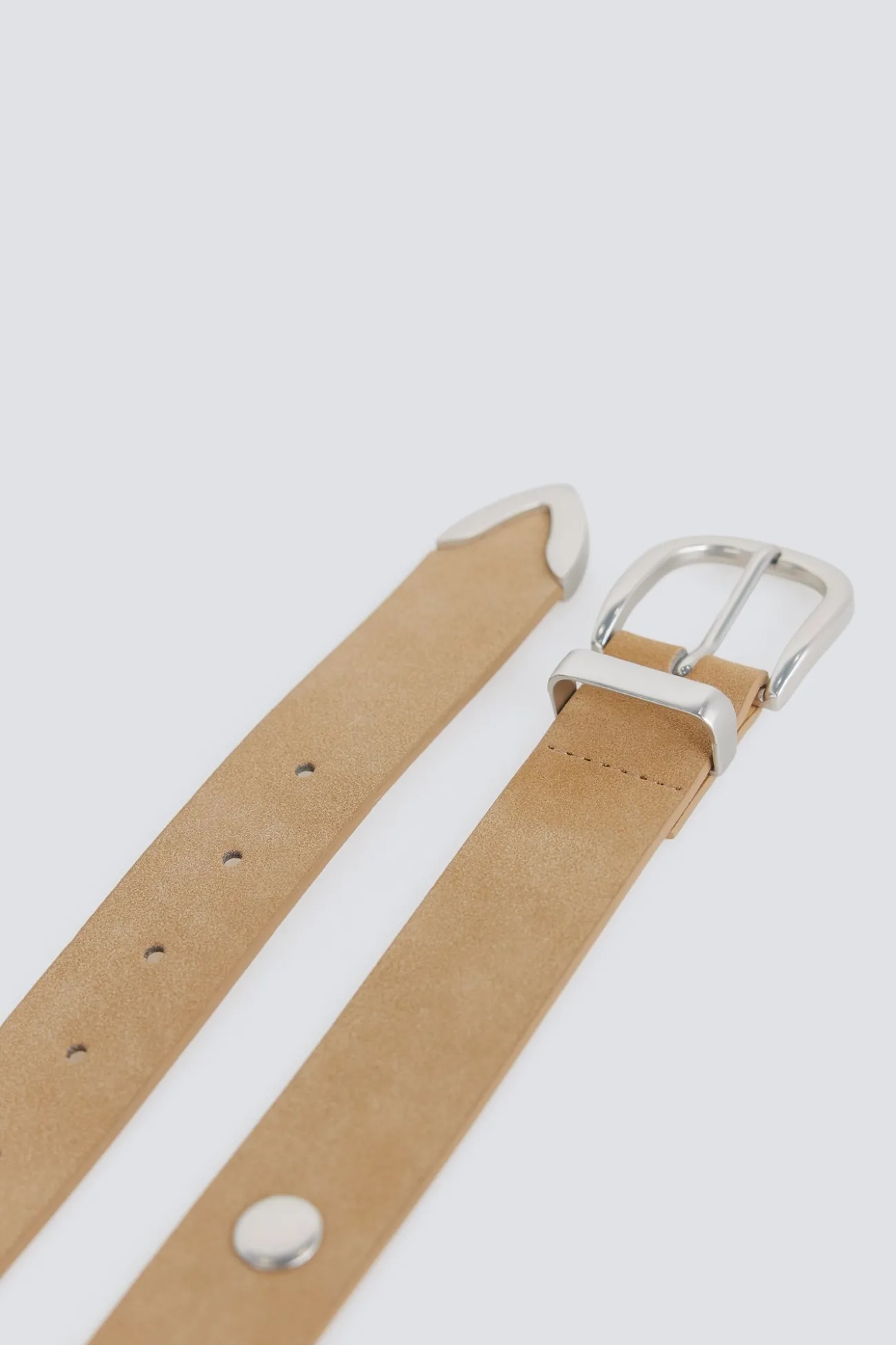 Ceinture à clous en daim