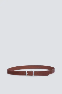 Ceinture effet cuir avec couture centrale