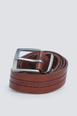 Ceinture effet cuir avec couture centrale