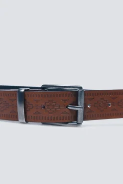 Ceinture effet cuir ethnique