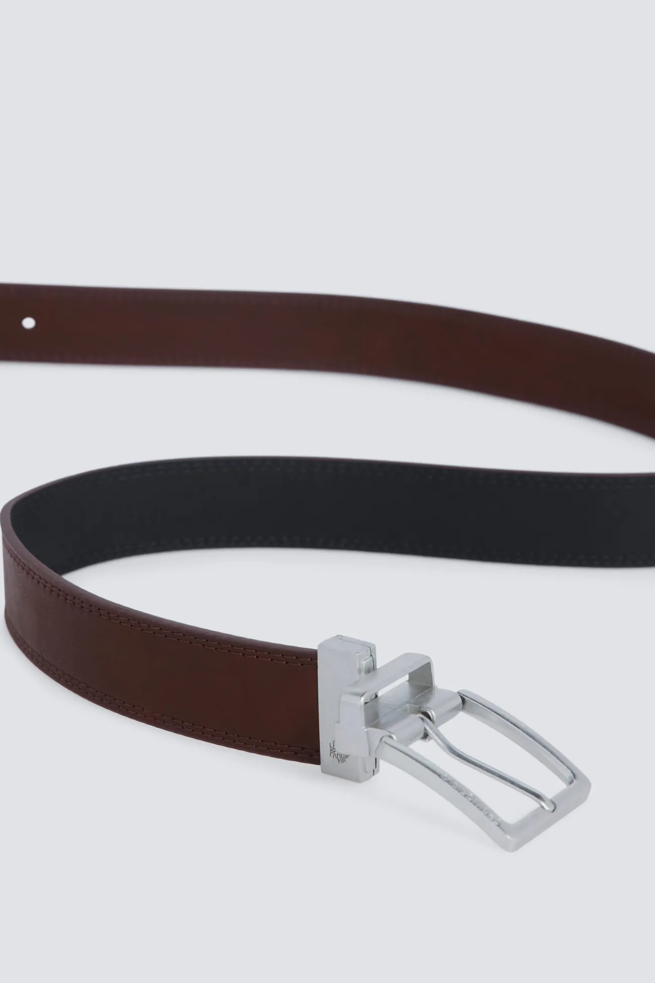Ceinture effet cuir réversible