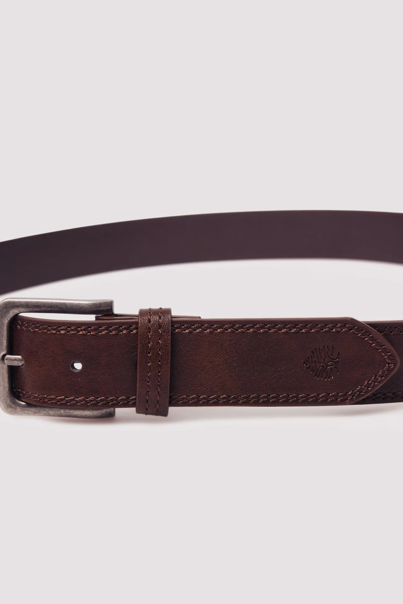Ceinture effet cuir surpiqûres
