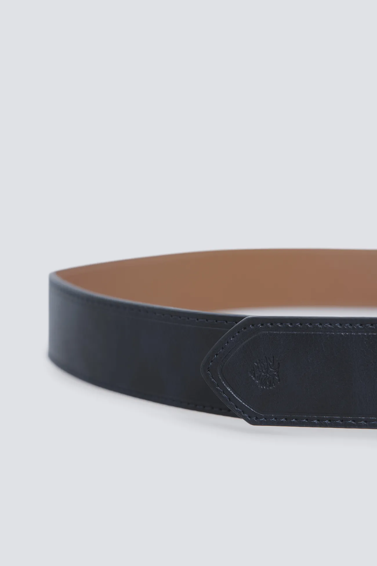 Ceinture effet cuir surpiqûres