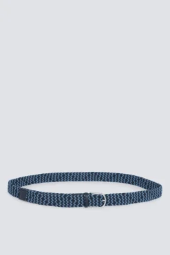 Ceinture tress&eacute;e &agrave; zigzag contrastant
