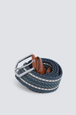Ceinture tress&eacute;e &agrave; rayures