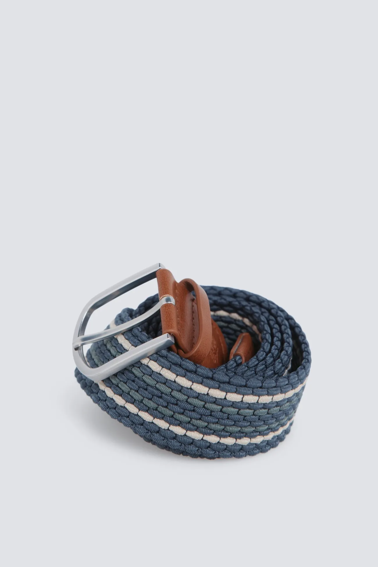Ceinture tressée à rayures