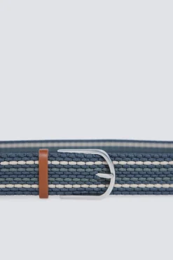 Ceinture tressée à rayures