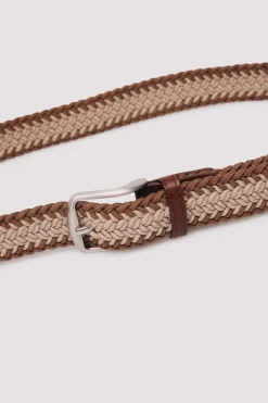 Ceinture tressée bicolore