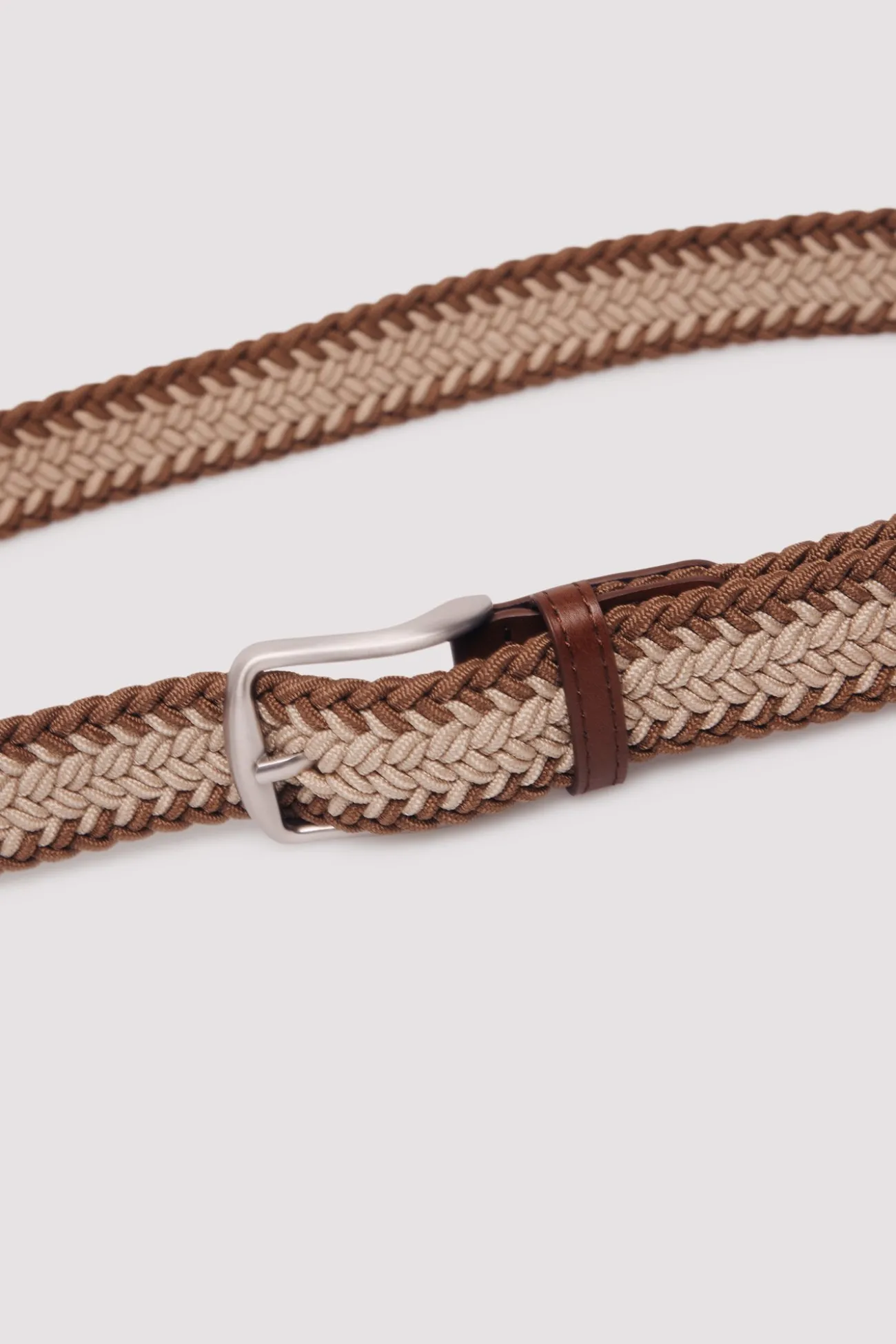 Ceinture tressée bicolore