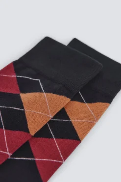 Chaussette longue &agrave; losanges