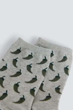 Chaussette longue &agrave; motifs poivrons