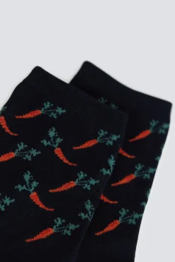 Chaussettes longues &agrave; motifs carottes