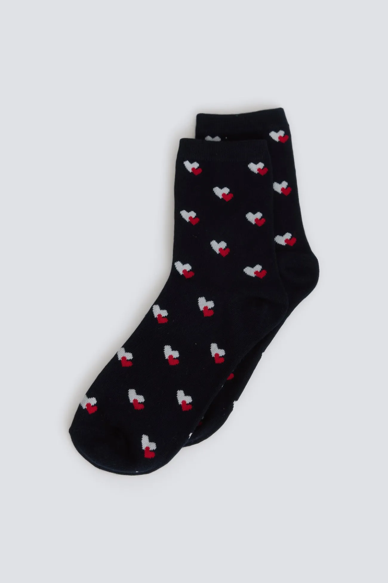 Chaussettes longues à cœurs