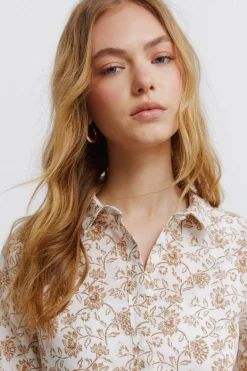 Chemise basique effet lin