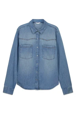Chemise canezou en denim