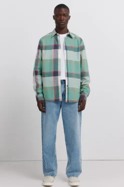 Chemise en coton &agrave; carreaux l&eacute;g&egrave;re
