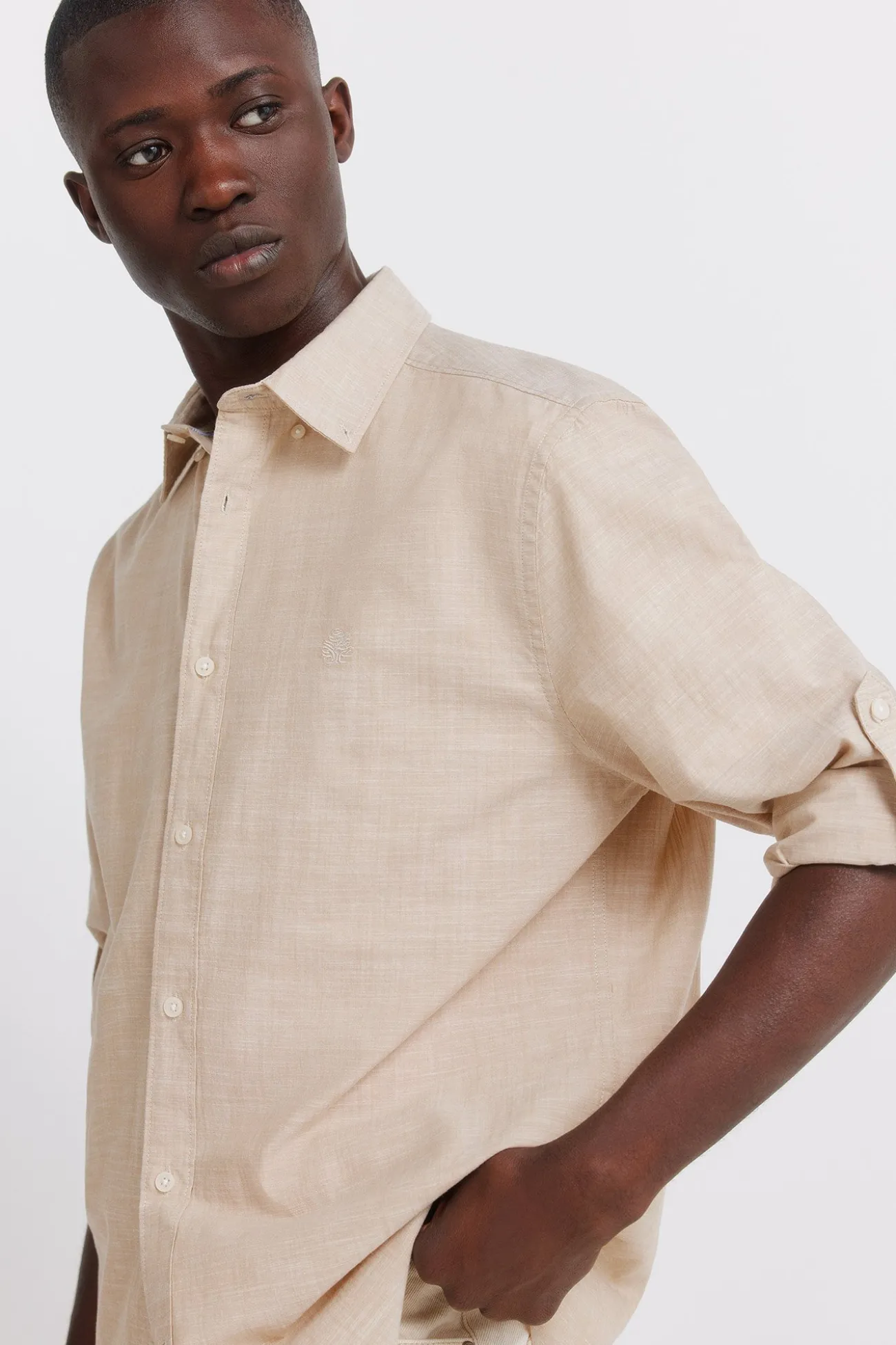 Chemise en coton flammé
