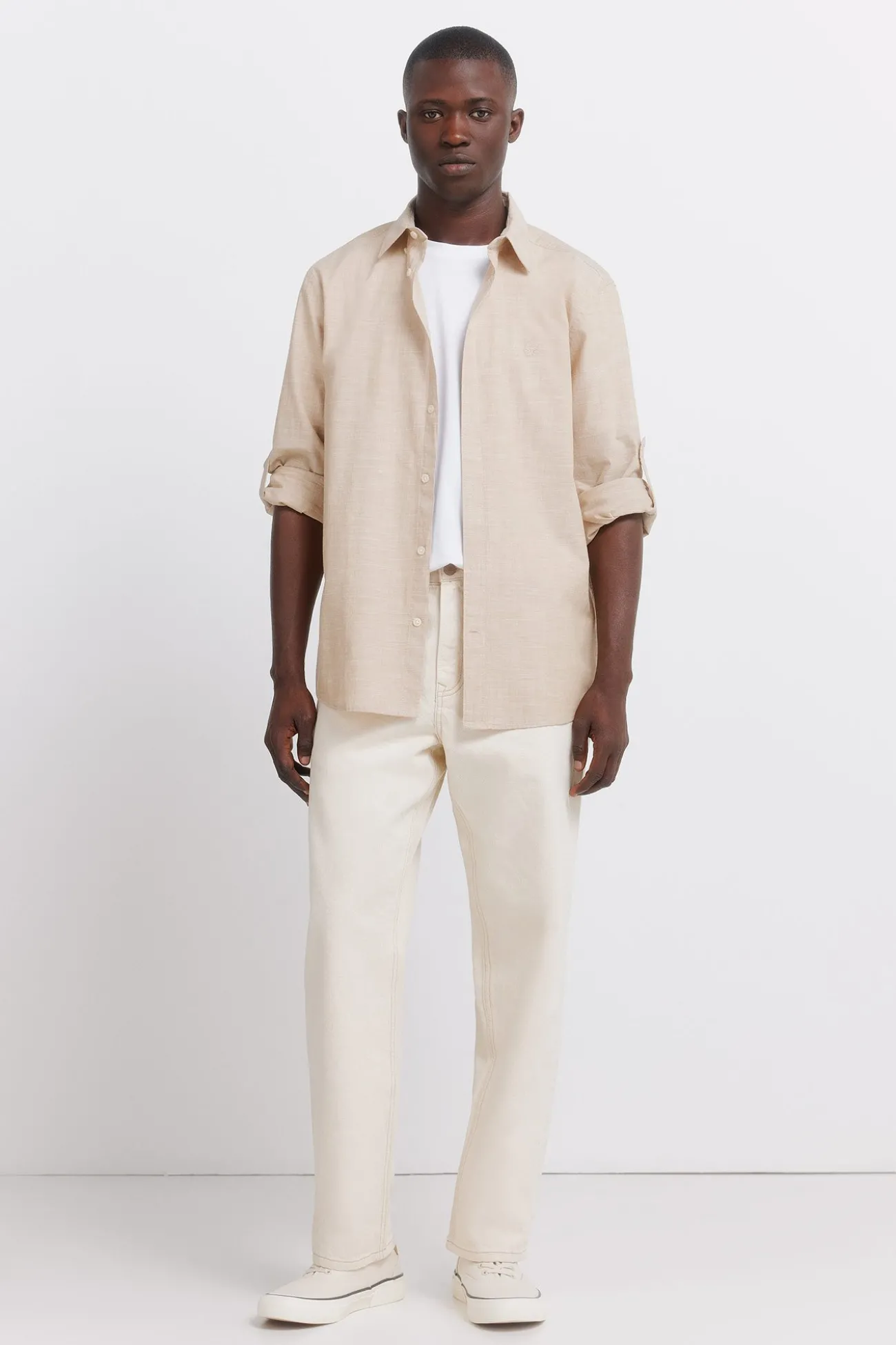 Chemise en coton flammé