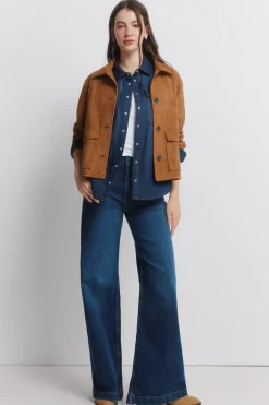 Chemise en jean avec poches en coton