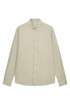 Chemise en lin à rayures