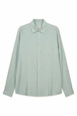Chemise fil &agrave; fil en lin et viscose