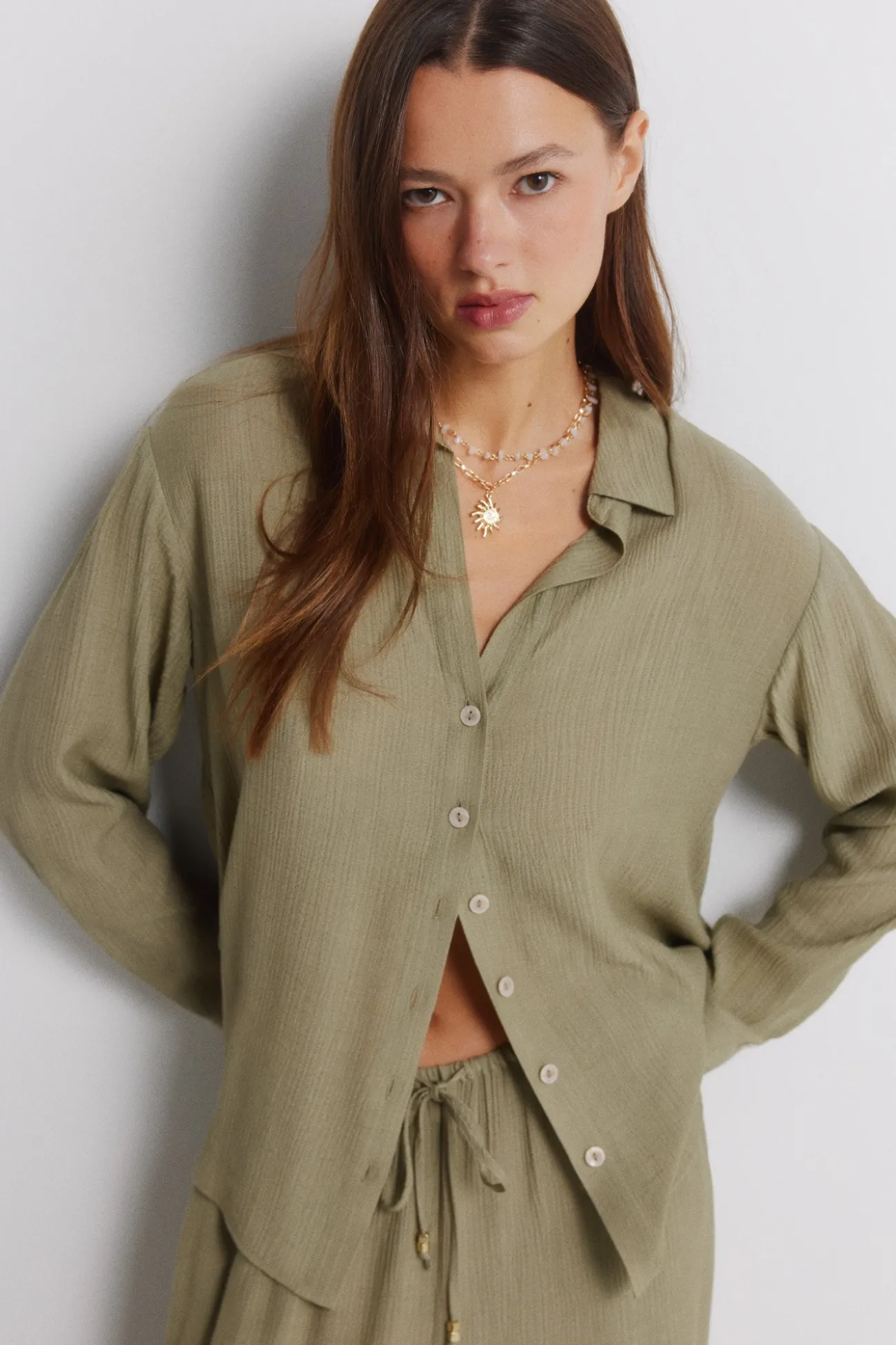 Chemise manches longues à rayures