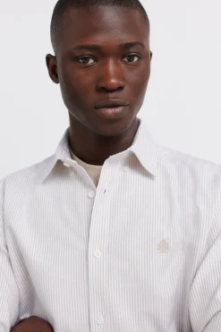 Chemise oxford &agrave; rayures infroissable