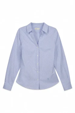 Chemise Oxford en coton à col en V