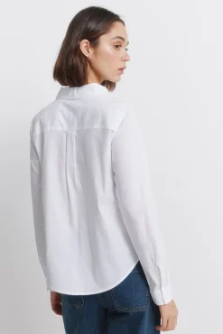 Chemise pliss&eacute;e manches longues