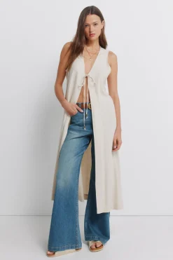 Gilet long en lin