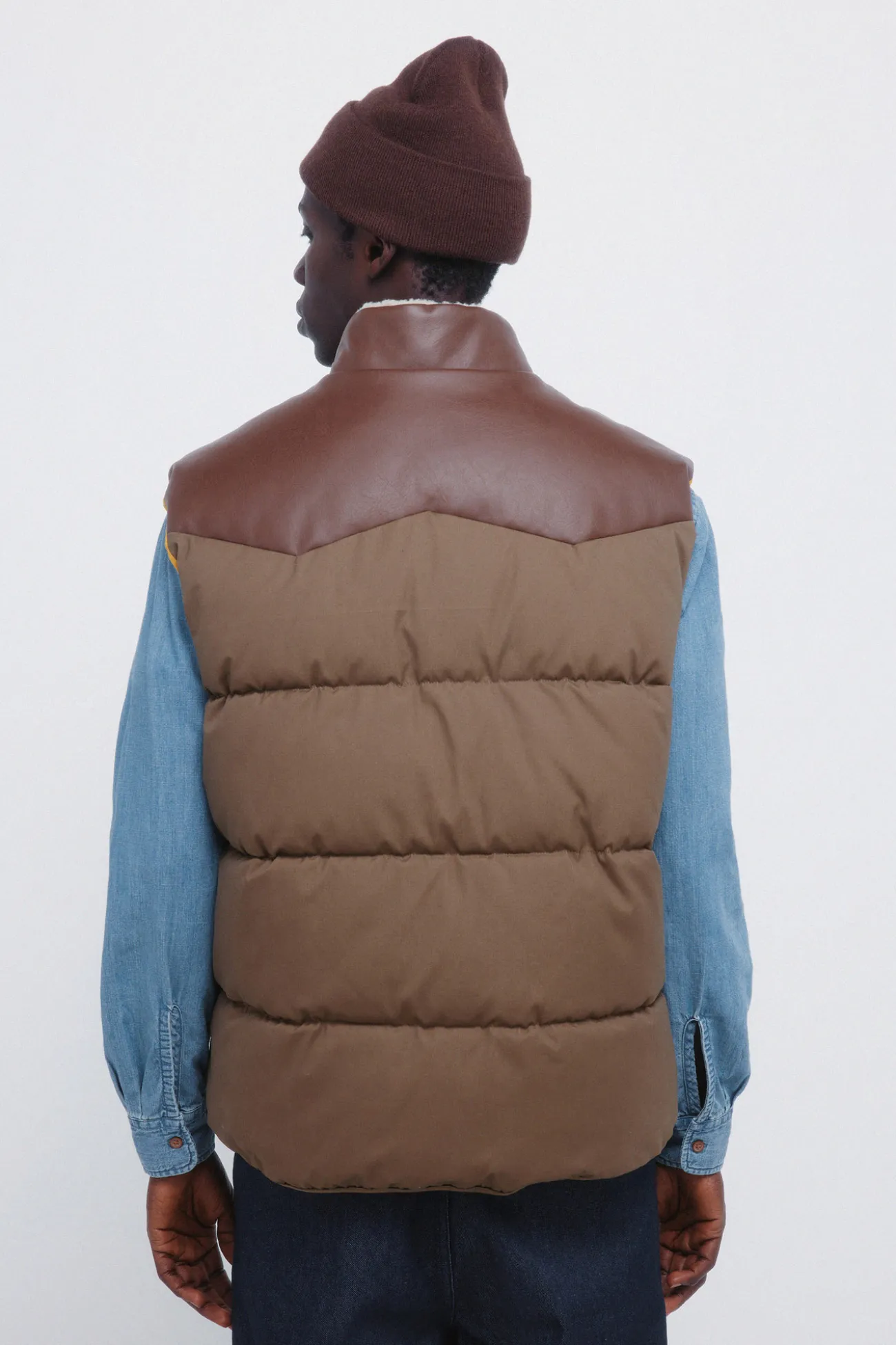 Gilet matelassé contrasté
