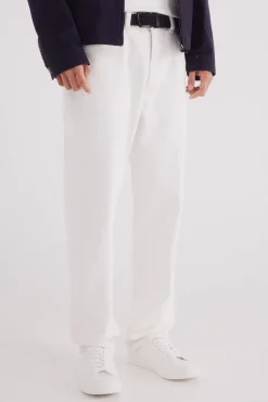 Jeans blanc coupe droite