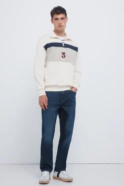 Jeans coupe régulière délavé foncé