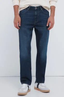 Jeans coupe régulière délavé foncé