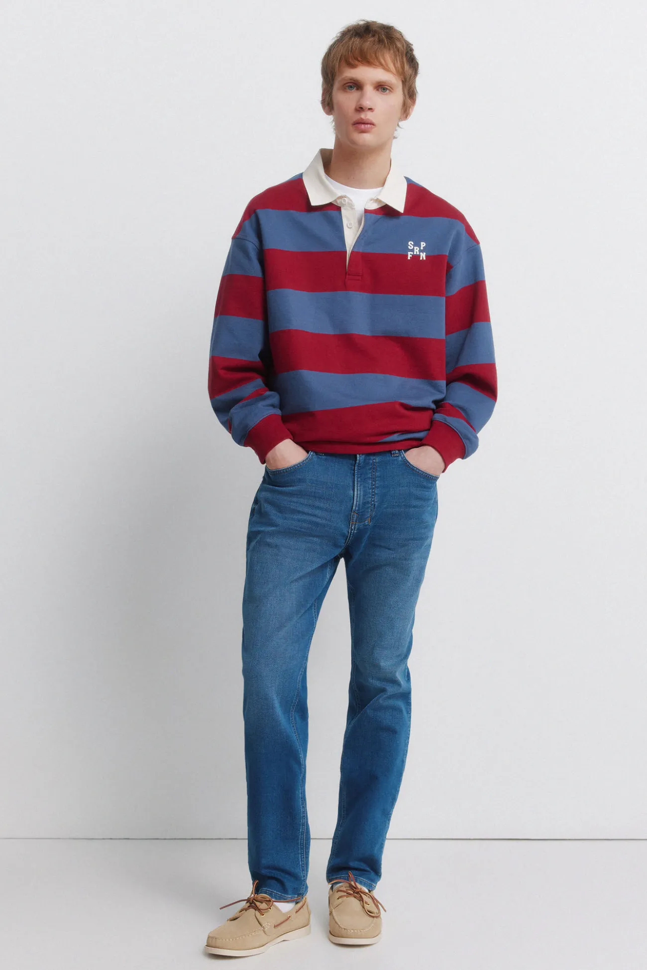 Jeans coupe slim délavé moyen