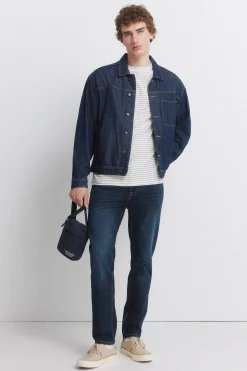 Jeans d&eacute;lavage fonc&eacute; slim fit