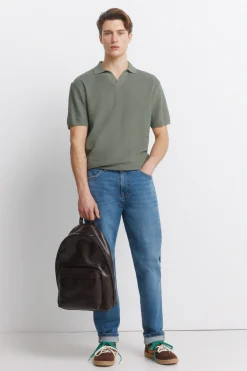 Jeans d&eacute;lavage moyen slim fit