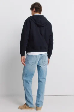 Jeans délavé moyen clair coupe droite
