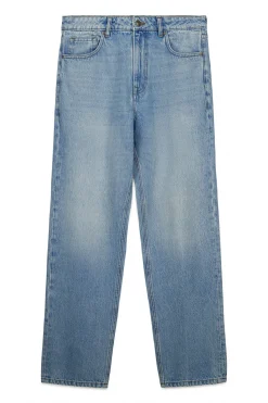 Jeans délavé moyen clair coupe droite