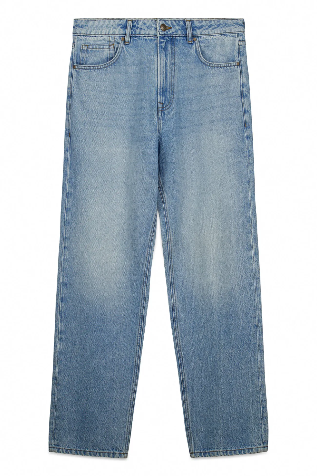 Jeans délavé moyen clair coupe droite