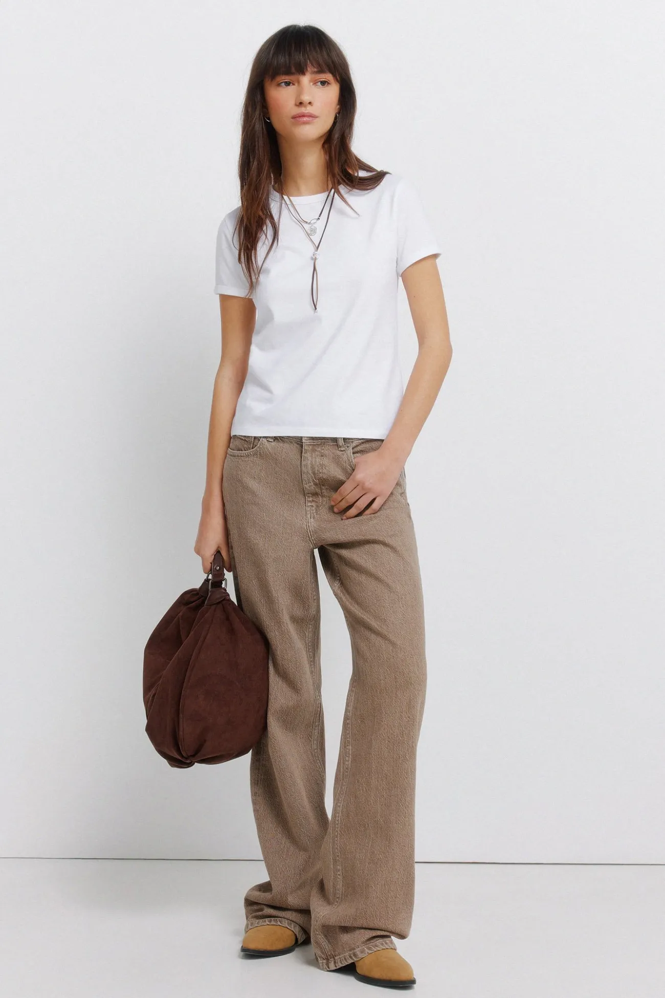 Jeans droits taille haute