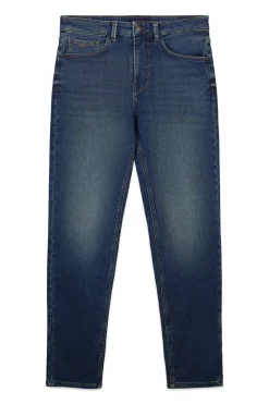 Jeans en knit denim surteint coupe slim